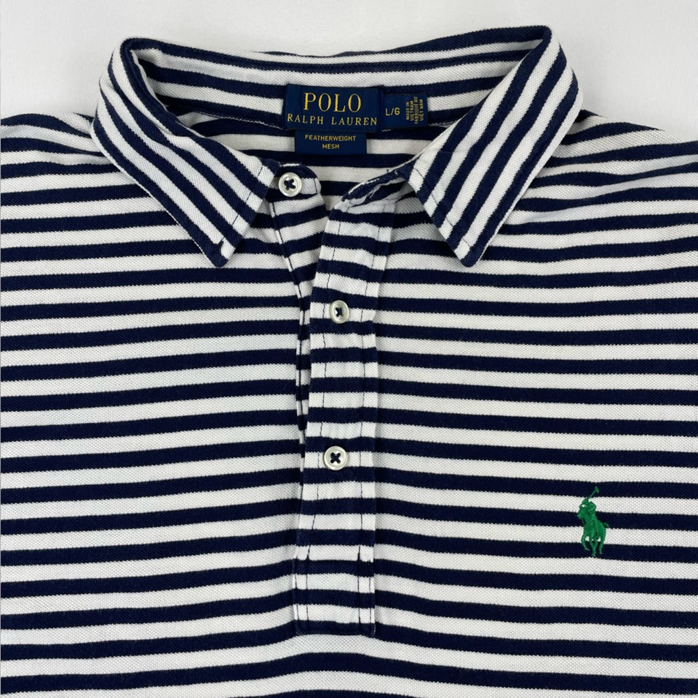 Polo by Ralph Lauren Navy and White Striped Shirt
